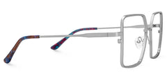 Square Toure Sliver Metal Diamond Cut Eyeglasses