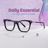 Eliot Rectangle Eyewear with Black