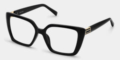 Emery Black Full Rim Geometric Eyeglasses | ZEELOOL