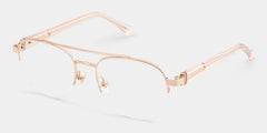 Emily Rose Gold Frame Glasses with Aviator Frame Online | ZEELOOL