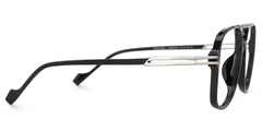Square Nyawa Black Glasses deals -Zeelool Glasses