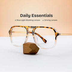 Aviator Kilworth Tortoise clear Glasses deals -Zeelool Glasses