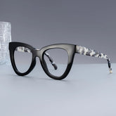 Yaser Cat-eye Black Eyeglasses and Acetate Frames