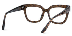 Designer Brown Leopard Square Prescription Glasses