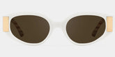 Havana white Frame Polarized Sunglasses with cat-eye Style Online | ZEELOOL