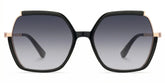 Alexia Mixed-Materials Square Black Frame Glasses | Zeelool