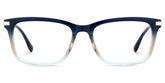 Zane Rectangle Blue Color Frame Glasses for Men | Zeelool