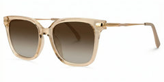 Jacqui Square Beige Eyeglasses and Clear Frame