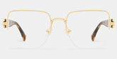 Lauren Gold Tortoise Frame Glasses with Square Frame Online | ZEELOOL