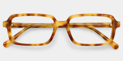 Danielle Light Brown Tortoise Shell Rectangle Glasses | ZEELOOL