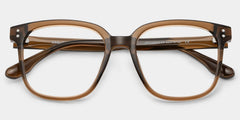 Oglesby Square Blue Light Blocking Glasses Brown Frame | Zeelool