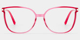 Rodz Square Red Eyeglasses and Thin Glasses Frames
