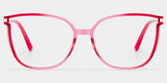 Rodz Square Red Eyeglasses and Thin Glasses Frames