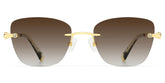 Rectangle Gold Eyeglasses- Seth Metal Frame Glasses