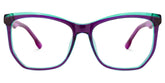 Geometric Libby Purple Glasses deals -Zeelool Glasses