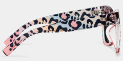 Malcolm Pink Leopard Print Sunglasses for Women Square Frame