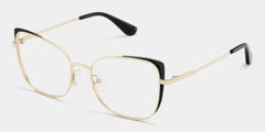 Tessa Black Gold Frame Glasses with Cat eye Frame Online | ZEELOOL