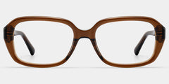 Rowan Orange Brown Rectangle Glasses for Women | ZEELOOL