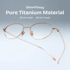 Everett Gold Frame Glasses with Geometric Frame Online | ZEELOOL