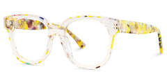 Jett Acetate Yellow Frame Glasses with Square Shape | Zeelool