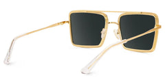 Diva Frame Glasses, Gold Glitter Sparkle Square Sunglasses