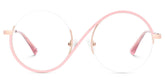 Flozif Round Pink Glasses deals -Zeelool Glasses