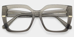 Mavis Square Gray Sparkle Glitter Eyeglass Frames | ZEELOOL