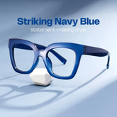 Malcolm Large Square Nerdy Glasses with Blue Color