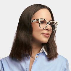 Kerri Wide Cow Print Glasses with Square Frames | Zeelool