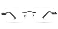 Gray Rimless Eyeglasses Frames With Adjustable Nose Pads