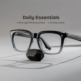 Fletcher Black Frame Glasses with Rectangle Frame Online | ZEELOOL