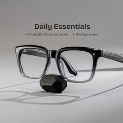 Fletcher Black Frame Glasses with Rectangle Frame Online | ZEELOOL