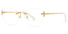 Gold Rectangle Jaxon Glasses with Rimless | Zeelool