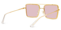 Diva Frame Sunglasses, Gold Glitter Sparkle Square Eyeglasses