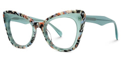 Dunkley Designer Eyeglasses in Cateye Green Frame