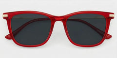 Selena Rectangle Transparent Red Glasses for Women | ZEELOOL