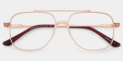 Poppy Gold Aviator Frame Glasses | Retro Athleisure
