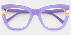 Purple Frame Blue Light Blocking Glasses with Pearl