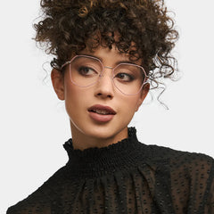 Bivins Geometric Pink Glasses | Zeelool Glasses