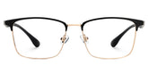 Eaddy Gold Eyeglasses with Rectangle Shape | Zeelool Optical