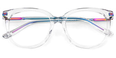 Round Grey Glasses With a Clear Color