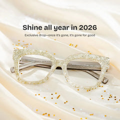 Renata Square Silver Rhinestone Covered Glasses | ZEELOOL