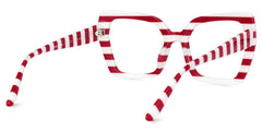 Pavia Butterfly Red Striped Frame Glasses for Women