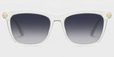 Selena Rectangle Clear White Glasses Bling Frames | ZEELOOL