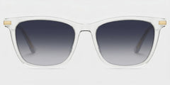 Selena Rectangle Clear White Glasses Bling Frames | ZEELOOL