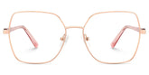 Rose Gold Glasses For Women With Transparent Pink Temples