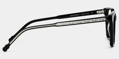 Marigold retro black frame glasses with Rectangle Frame Online | ZEELOOL