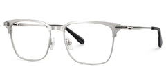Marshall Silver Rectangle Prescription Glasses | Zeelool