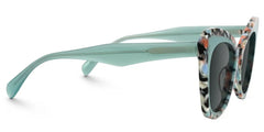 Dunkley Designer Sunglasses in Cateye Green Frame