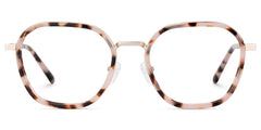 Mitchell Mixed Pink-tortoise Frame Glasses with Geometric Shape | Zeelool